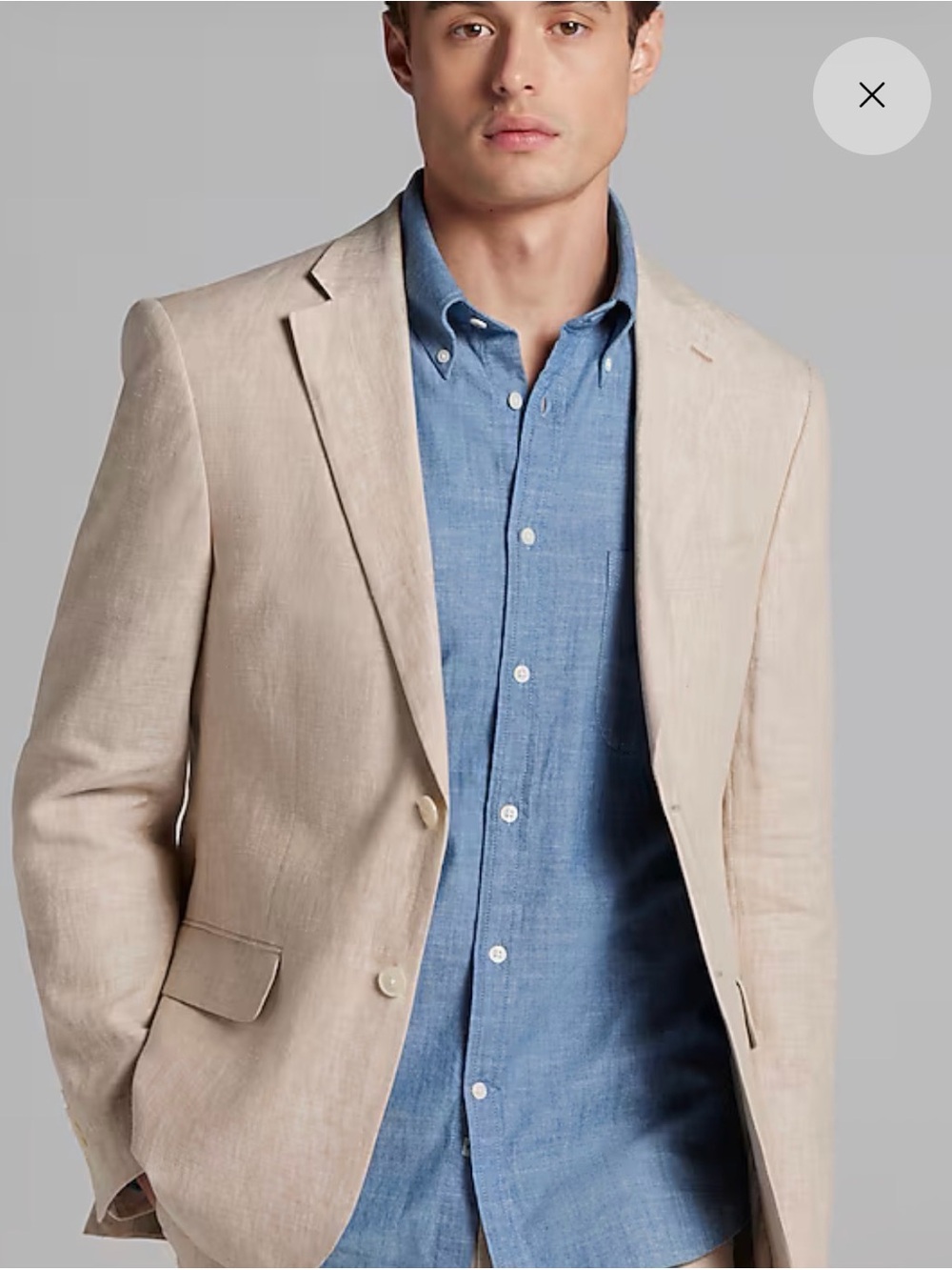 Tommy Hilfiger Beige Linen Sport Coat